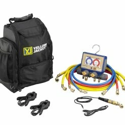 Flash Sale 🔔 YELLOW JACKET® P51-870 TITAN® 4-Valve Wireless Refrigerant Manifold with 60 in. Hoses 👏