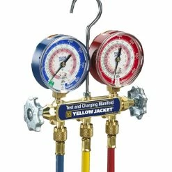 Cheap 🌟 YELLOW JACKET® Series 41 2-Valve Brass Refrigerant Manifold (R-22/R-404A/R-410A) with 60 in. Hoses ❤️